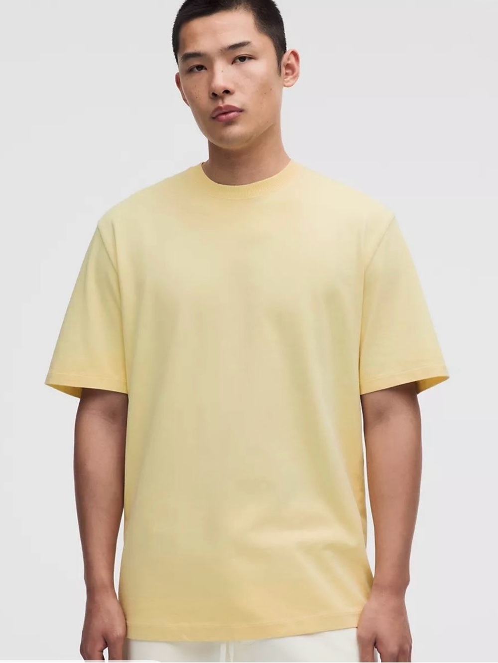 Lululemon Heavyweight Cotton Jersey Fade Dye Vanilla Gold T-Shirt Size Large NWT